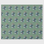 Boho Bow & Ornament Weihnachtsgeschenk Wrap Geschenkpapier (Flach)