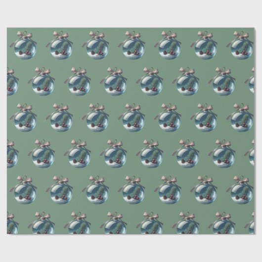 Boho Bow & Ornament Weihnachtsgeschenk Wrap Geschenkpapier (Flach)