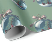 Boho Bow & Ornament Weihnachtsgeschenk Wrap Geschenkpapier (Rolleneckpunkt)