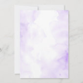 Boho Bow Purple Tea for two girl Birthday flowers Einladung (Rückseite)