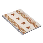 Boho Bows Journal Notebook - Earthtones Notizblock (Rechte Seite)
