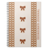 Boho Bows Journal Notebook - Earthtones Notizblock (Vorderseite)