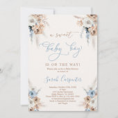 Boho Boy Baby Shower Einladung (Vorderseite)