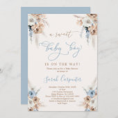 Boho Boy Baby Shower Einladung (Vorne/Hinten)