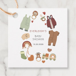 Boho Boy Baby Showmarke Geschenkanhänger