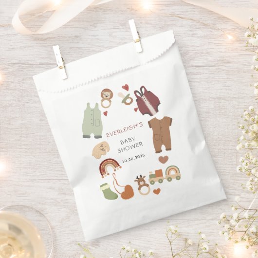 Boho Boy Baby Showmarke Geschenktütchen (Ausgeschnitten)