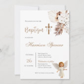 Boho Boy Baptism Invitation  Einladung (Vorderseite)