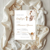 Boho Boy Baptism Invitation  Einladung