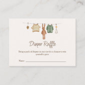 Boho Boy Clothes Baby Dusche Windelwanne Raffel Begleitkarte (Vorderseite)