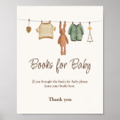 Boho Boy Clothes Kinderdusche Bücher für Babysigna Poster (Vorne)