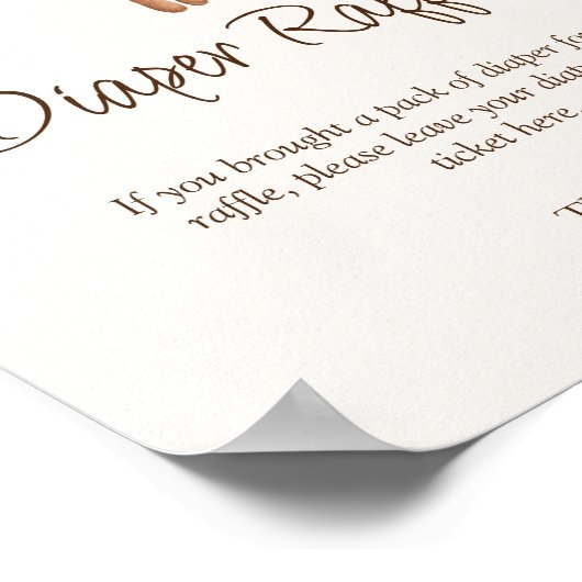 Boho Boy Clothes Kinderdusche Windeln Raffelzeiche Poster (Ecke)