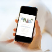 Boho Boy Clothes Line Babydusche Einladung