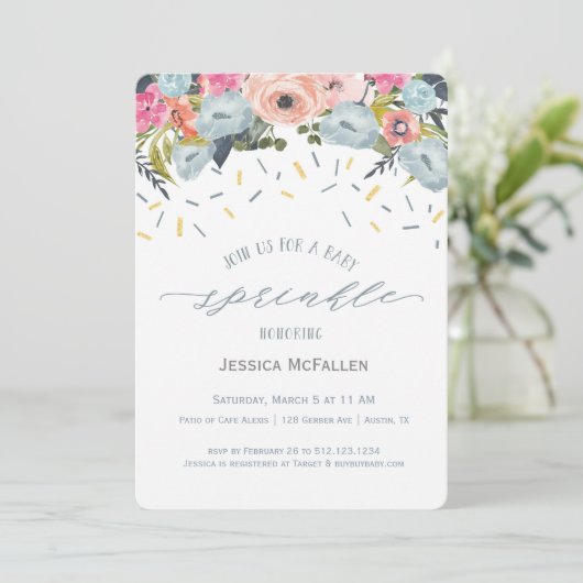 Boho Boy Sprinkle Kinderdusche Einladung (Stehend Vorderseite)