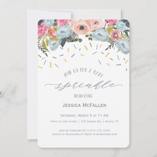 Boho Boy Sprinkle Kinderdusche Einladung (Vorderseite)