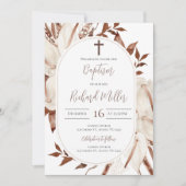 Boho Boy Taufe Einladung (Vorderseite)