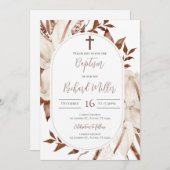 Boho Boy Taufe Einladung (Vorne/Hinten)