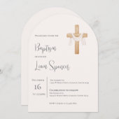 Boho Boy Taufe Einladung (Vorne/Hinten)