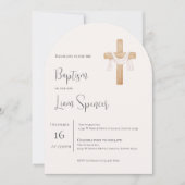 Boho Boy Taufe Einladung (Vorderseite)