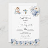 Boho Boy Taufe Einladung (Vorne/Hinten)