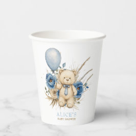 Boho Boy Teddy Bear Baby Dusche Party Dekorationen Pappbecher