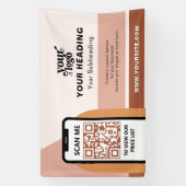 Boho Branding Berufliche Werbung QR-Code Banner (Vertikal)