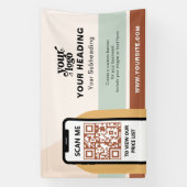 Boho Branding Berufliche Werbung QR-Code Banner (Vertikal)