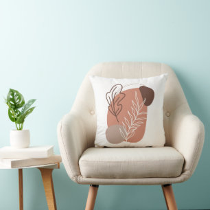 Boho Braun Beige Neutrale Farben Abstract Kissen
