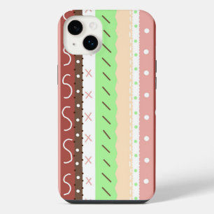 Boho Braun, Burgund, Grün und Mauve Whimsical  iPhone 14 Plus Hülle
