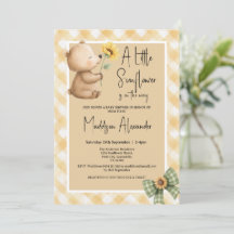 Boho Braunbär Sonnenblume Babyparty