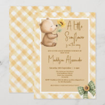 Boho Braunbär Sonnenblume Babyparty