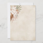 Boho Braune Bogen-Wasserfarben-Hochzeit Einladung (Rückseite)