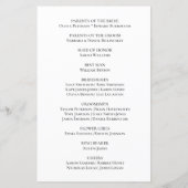 Boho-Braut Bräutigam Schwarz-Weiß Hochzeitsprogram (Rückseite)