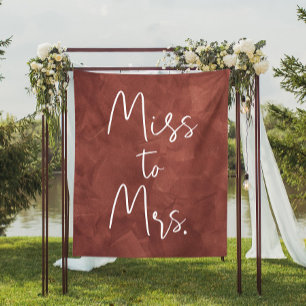 Boho-Brautabschied-Backdrop-Schmuck Miss To Mrs. Wandteppich