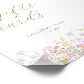 Boho-Brautjungfer-Geschenkkarten-Tischschild Poster (Ecke)