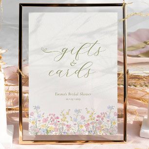 Boho-Brautjungfer-Geschenkkarten-Tischschild Poster
