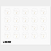 Boho-Brautjungfer-Party Klassischer Rund Sticker  (Blatt)