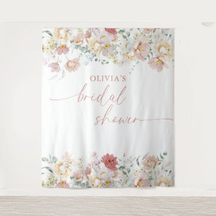 Boho-Brautjungfernhochzeit Moderne Floral Tapete  Wandteppich