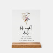 Boho Brautparty Acrylzeichen Acrylschild (Vorderseite)