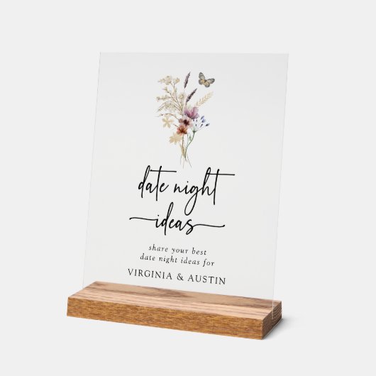 Boho Brautparty Acrylzeichen Acrylschild (Winkel)