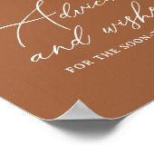 Boho Brautparty Advisor und wünscht Sign Poster (Ecke)