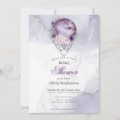 Boho Brautparty Amethyst Maroon Full Moon Einladung (Vorderseite)