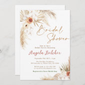 Boho Brautparty Boho Pampas Grass Brautparty Einladung (Vorne/Hinten)