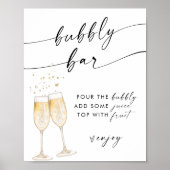 Boho Brautparty Bubbly Bar Sign | Mimosa Bar Poster (Vorne)