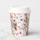 Boho Brautparty Cups Burlap Brig zu sein Pappbecher (Links)