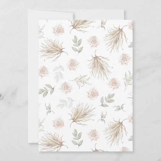 Boho Brautparty Einladung (Rückseite)