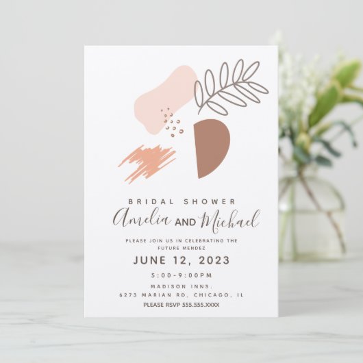 Boho Brautparty Einladung (Stehend Vorderseite)