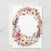 Boho Brautparty-Einladung Einladung (Rückseite)