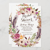 Boho Brautparty-Einladung Einladung (Vorne/Hinten)