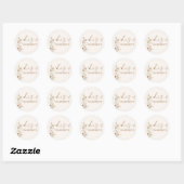 Boho Brautparty Favor Sticker | Modernes Blumenzei (Blatt)