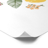 Boho Brautparty Floral Welcome Sign Poster (Ecke)